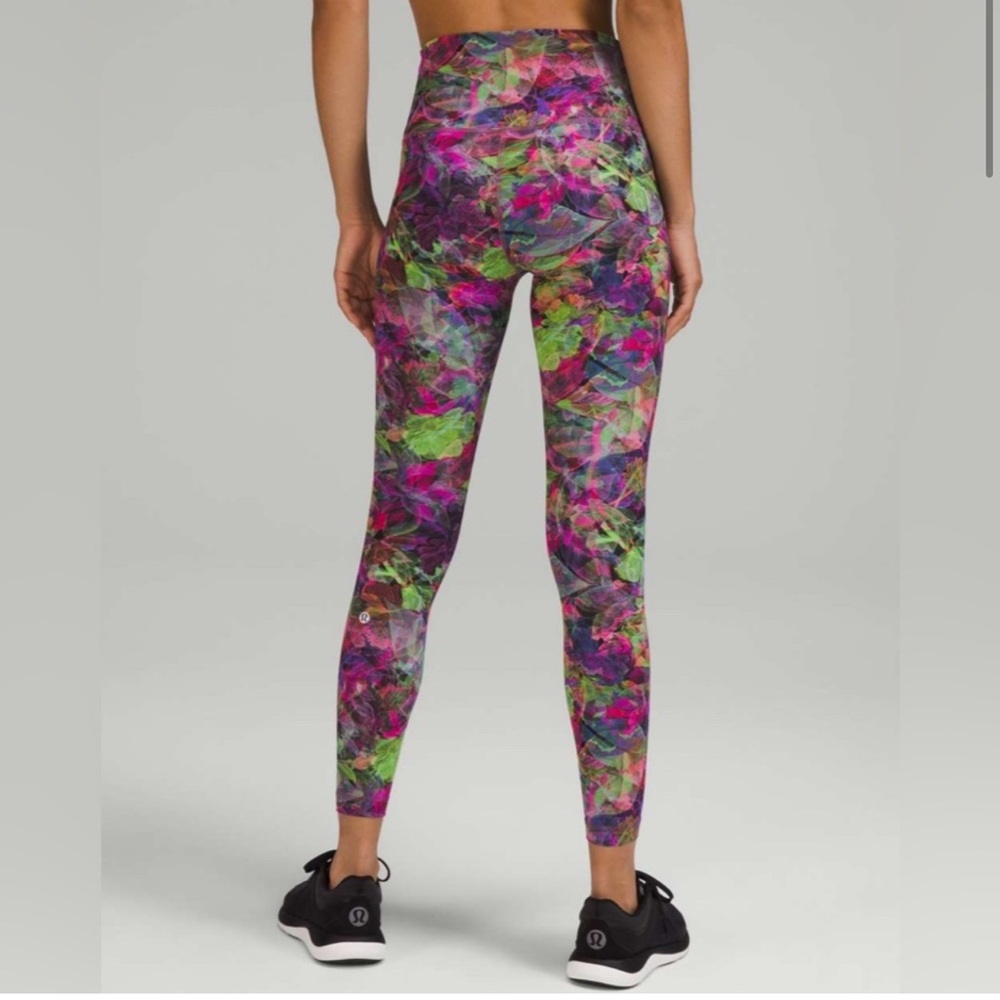 Lululemon Wunder Train High-Rise Tight 25" Vivid Floral Tone Multi Size 4 NWOT - Picture 3 of 7